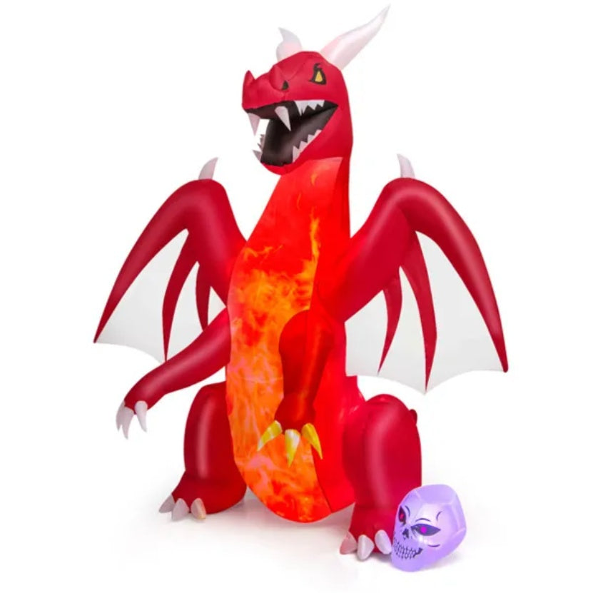 8 Ft Inflatable Red Dragon
