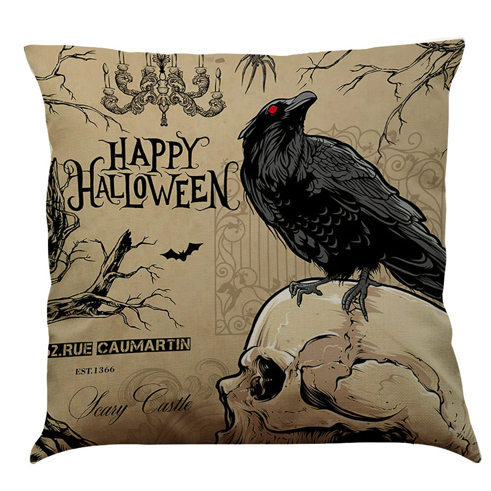 Halloween Cotton Linen Sofa / Car Cushion Pillowcase