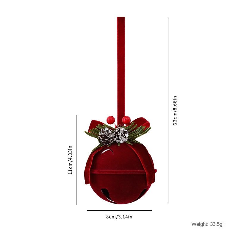 Santa Yuan Painted Velvet Nordic Christmas Bell Ornament Christmas Tree Decoration Home Window Hanging Decor