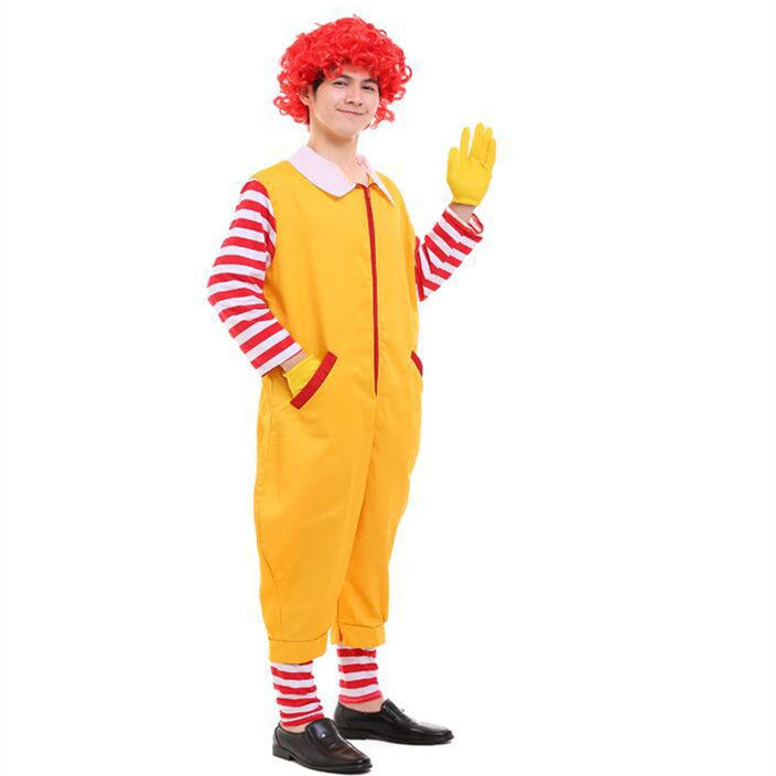 Adult and Child Fast Food Clown Costume