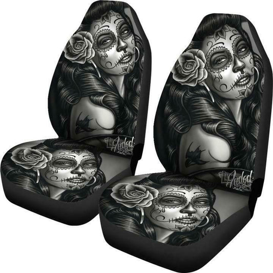 Dia De Los Muertos Car Seat  Covers