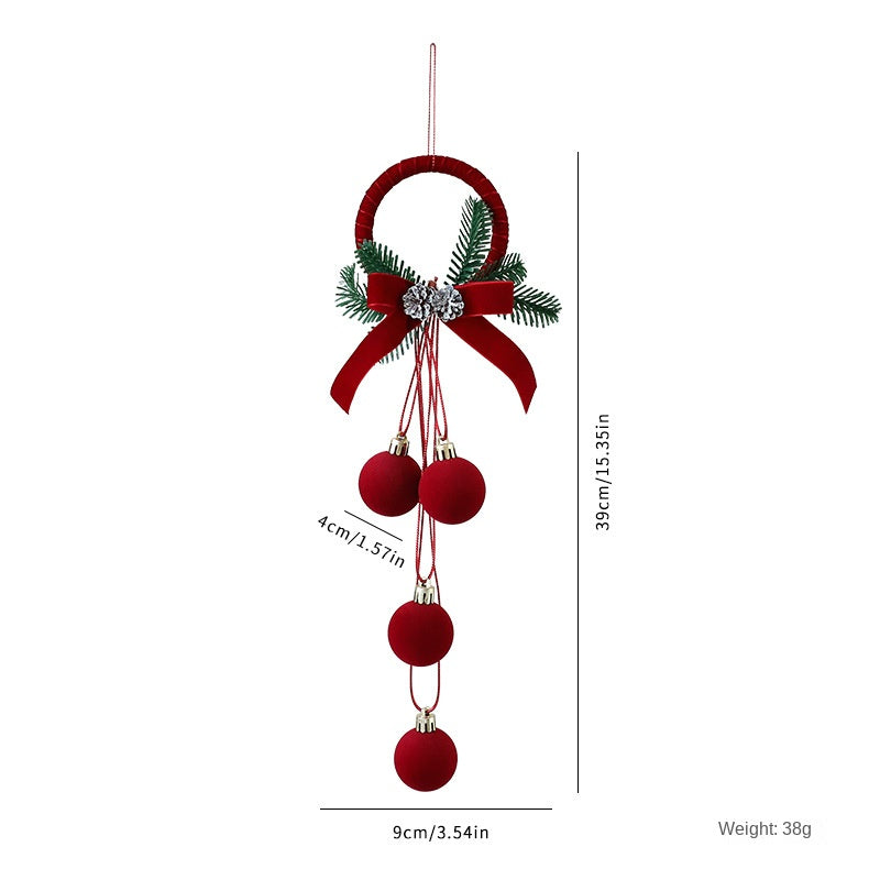 Santa Yuan Painted Velvet Nordic Christmas Bell Ornament Christmas Tree Decoration Home Window Hanging Decor