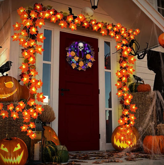 Fairy Light  Maple Leaf 6 1/2 Ft Garland