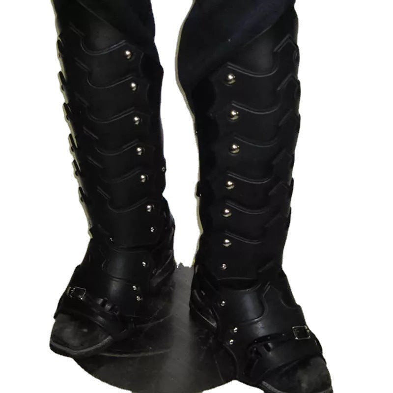 Medieval Faux Leather Leg Guards