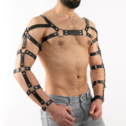 Men's Arm Shoulder Leather Strap Performance Costumes