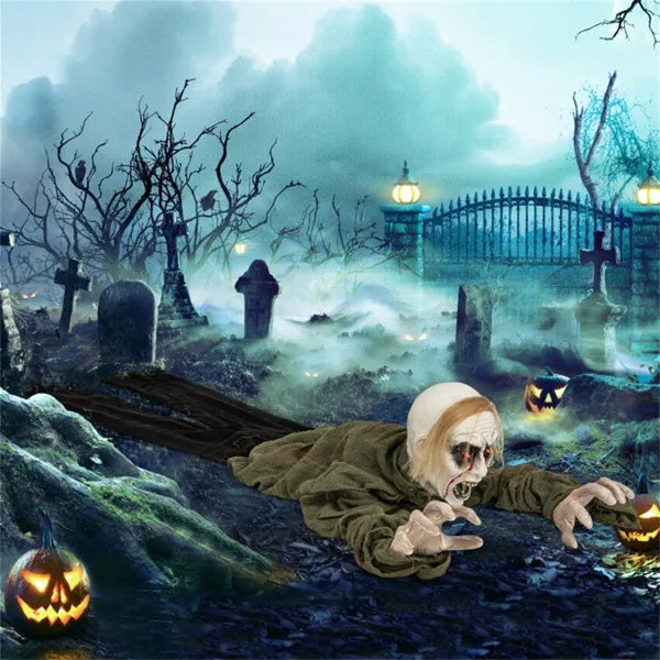 Halloween Zombie Decorations With Glowing Eyes And Spooky Sounds