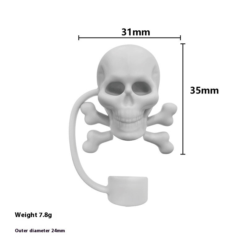 Halloween Theme 10mm Large Capacity Silicone Straw Plug