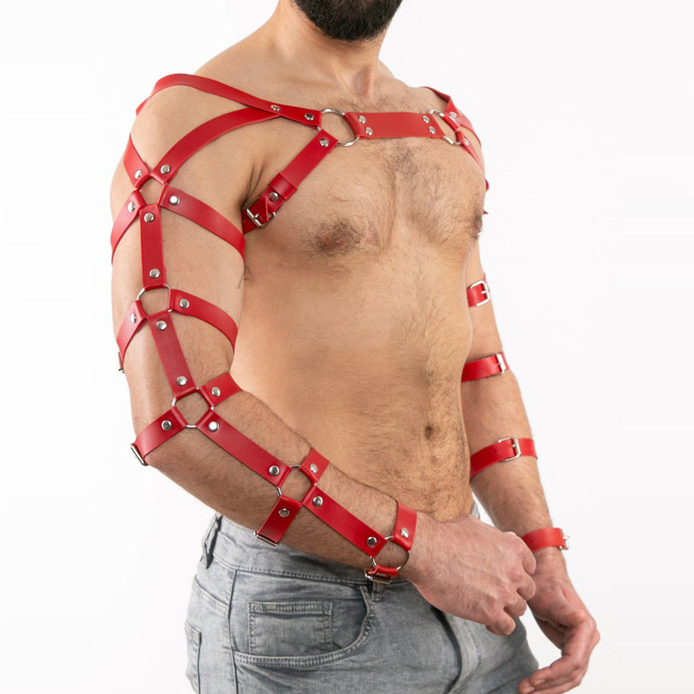 Men's Arm Shoulder Leather Strap Performance Costumes