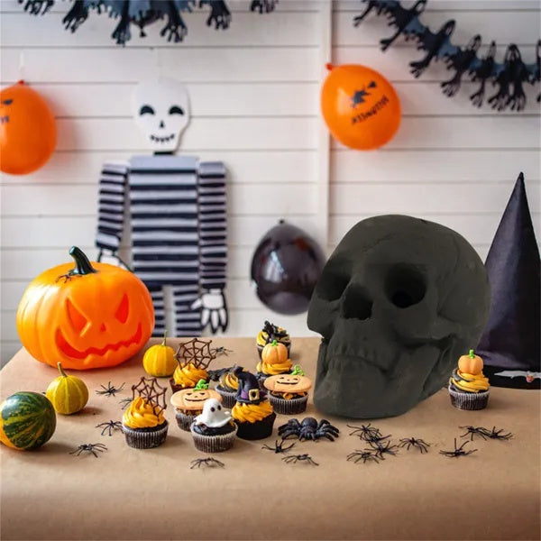 Realistic Fire Pit Skull
