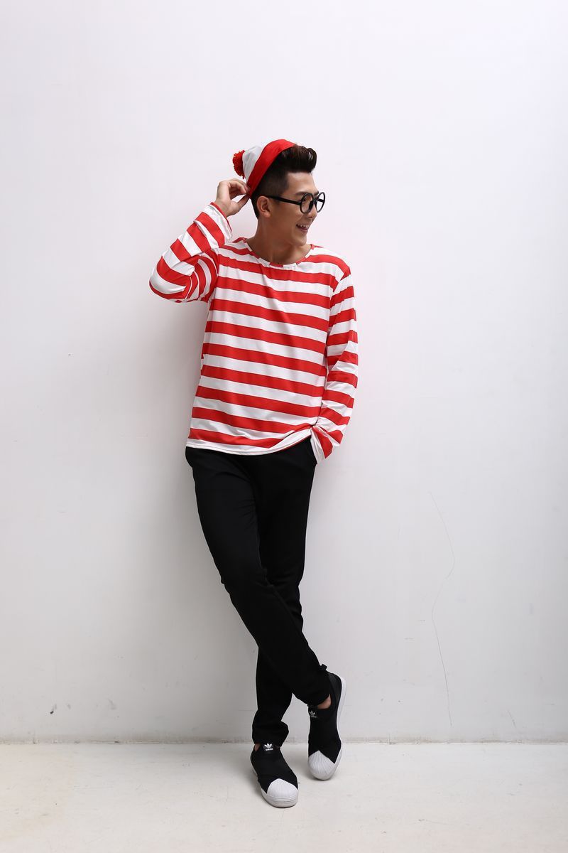 Where's Waldo  Parent-Child Outfit Christmas Cosplay Clothes