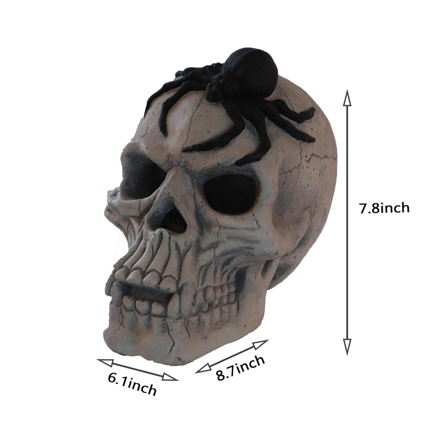 Demon Skull Fire Pit Decoration – Halloween Outdoor Fireplace Skull
