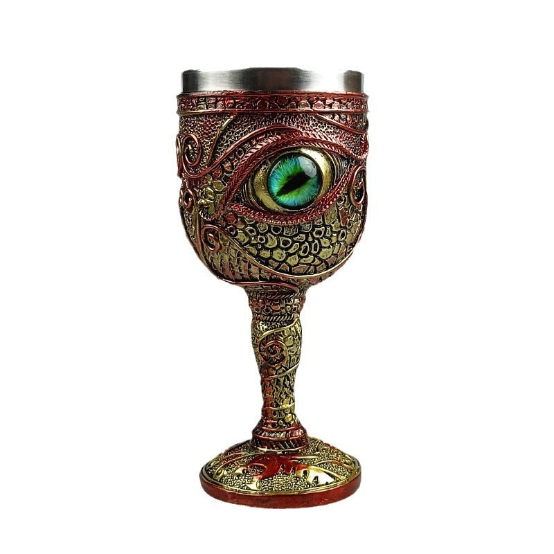 A Dragon Eye Wine Glass Personality European Medieval Statue