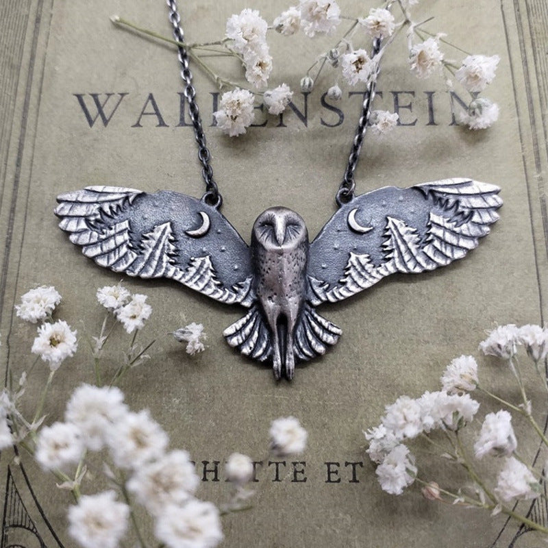 Flying Owl Necklace Pendant Jewelry