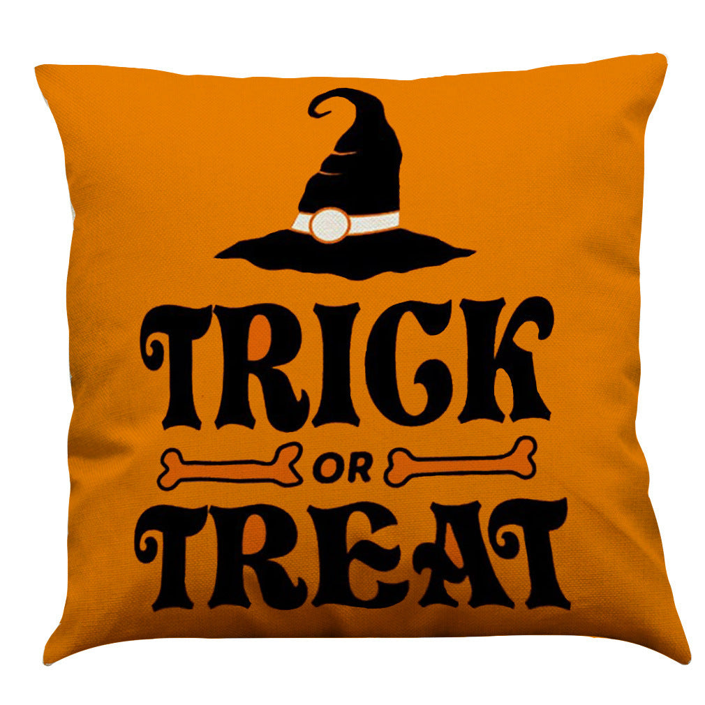 Halloween Cotton Linen Sofa / Car Cushion Pillowcase
