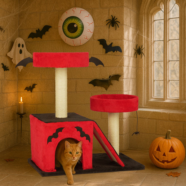 Halloween Cat Climbing Frame Gothic Cat Tree