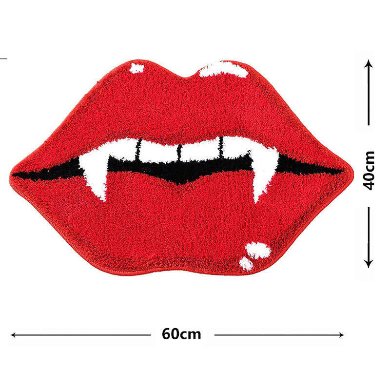 Halloween Cashmere-like Vampire / Spiderweb Rug