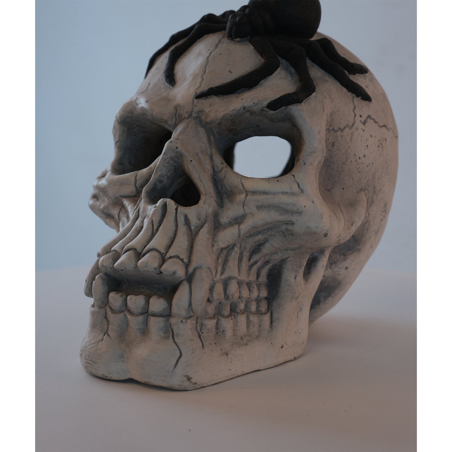 Demon Skull Fire Pit Decoration – Halloween Outdoor Fireplace Skull