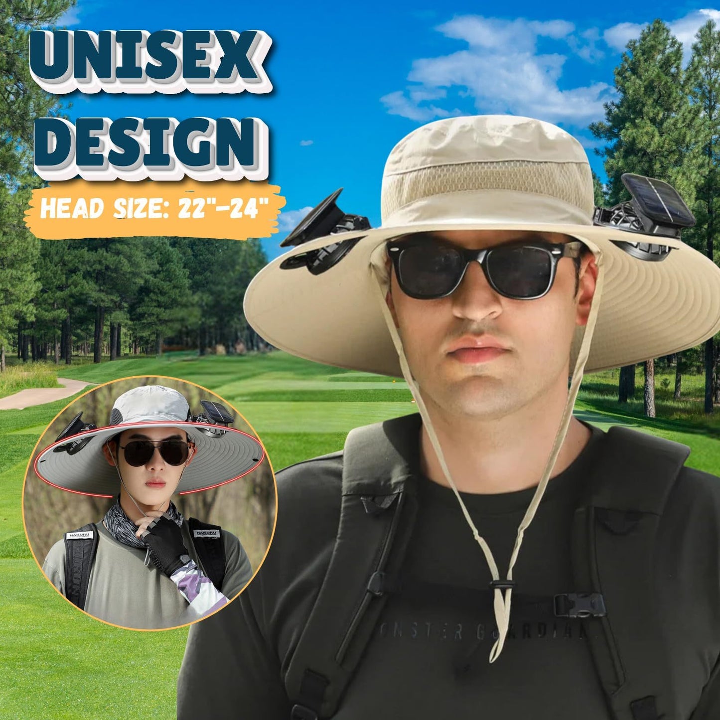 Solar-Powered Fan Fisherman Hat – 4-Color Cooling Sun Hat for Outdoor Activities