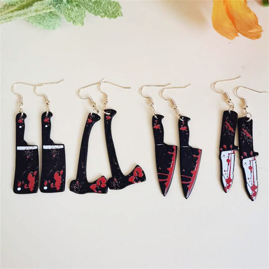Halloween Horror Acrylic Bloodstained Axe Kitchen Knife