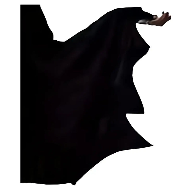 Black Gothic Floor Length Bat-Sleeve Gown