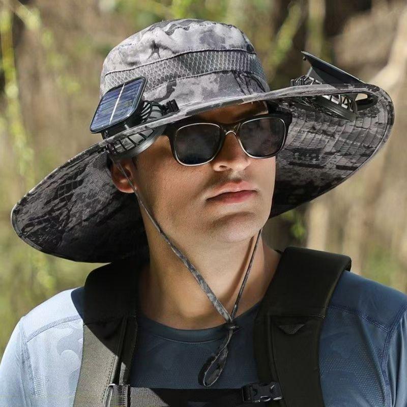 Solar-Powered Fan Fisherman Hat – 4-Color Cooling Sun Hat for Outdoor Activities