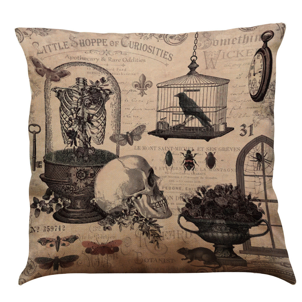Halloween Cotton Linen Sofa / Car Cushion Pillowcase