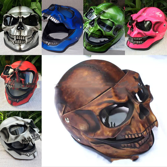 Helmet-Style Skull Latex Mask