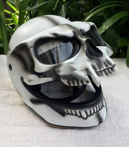 Helmet-Style Skull Latex Mask
