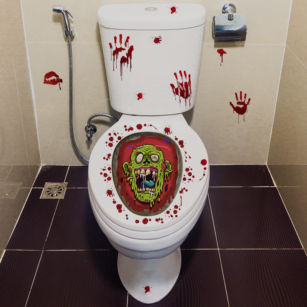 Halloween Theme Toilet Clings