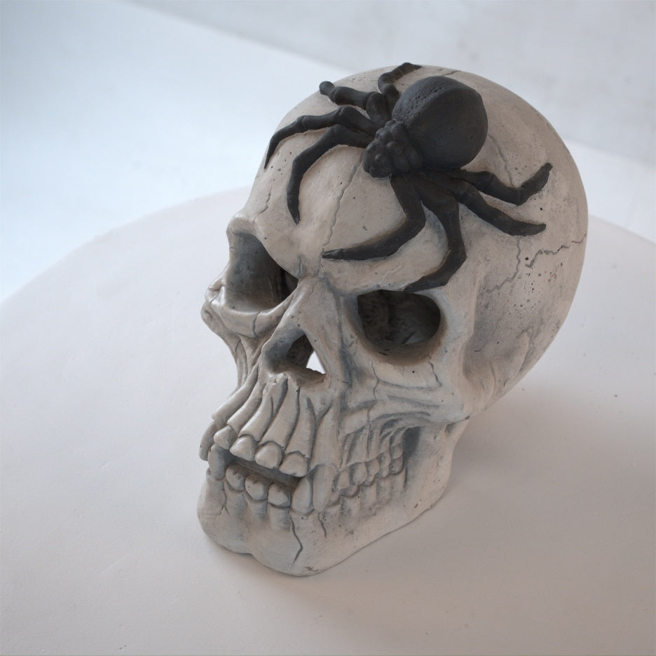 Demon Skull Fire Pit Decoration – Halloween Outdoor Fireplace Skull