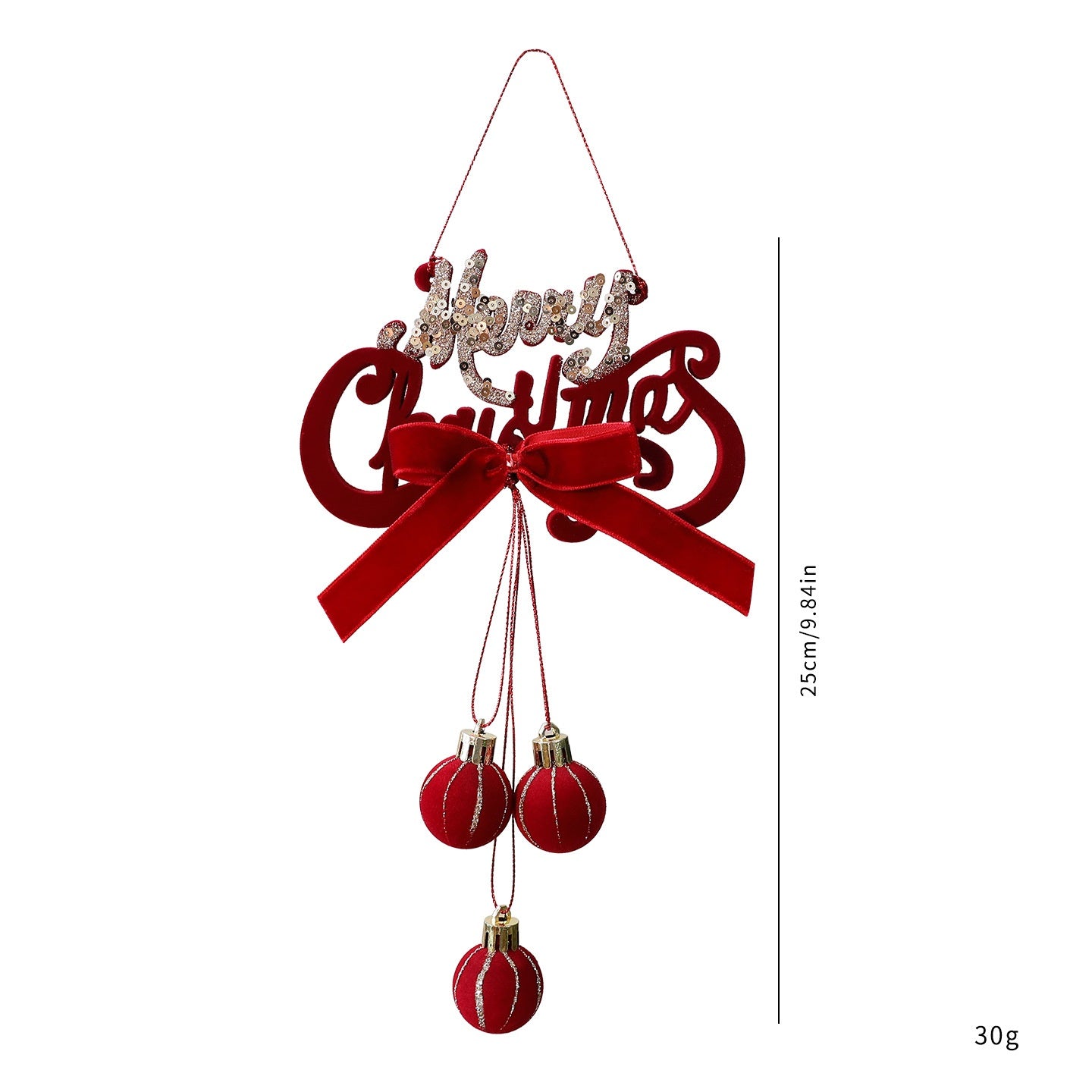 Santa Yuan Painted Velvet Nordic Christmas Bell Ornament Christmas Tree Decoration Home Window Hanging Decor