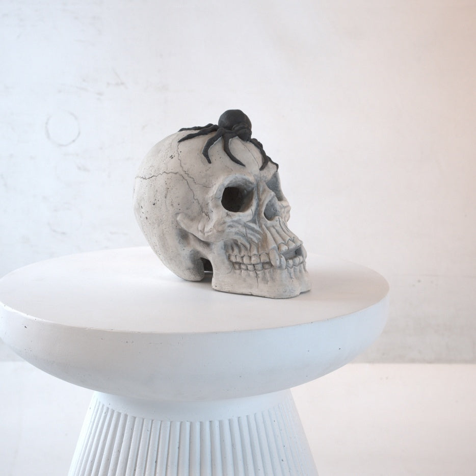 Demon Skull Fire Pit Decoration – Halloween Outdoor Fireplace Skull