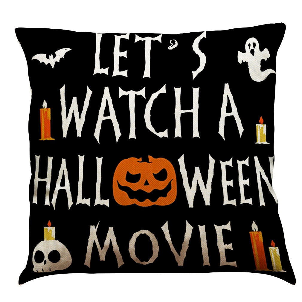Halloween Cotton Linen Sofa / Car Cushion Pillowcase