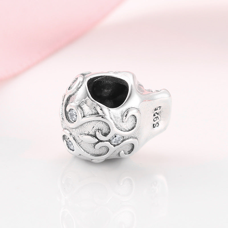 S925 Sterling Silver Beads Pendant Halloween Skull Clown Bracelet Diy Accessories Beads