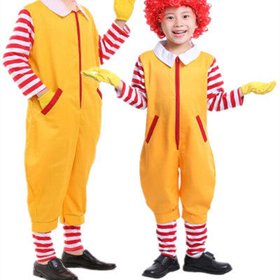 Adult and Child Fast Food Clown Costume
