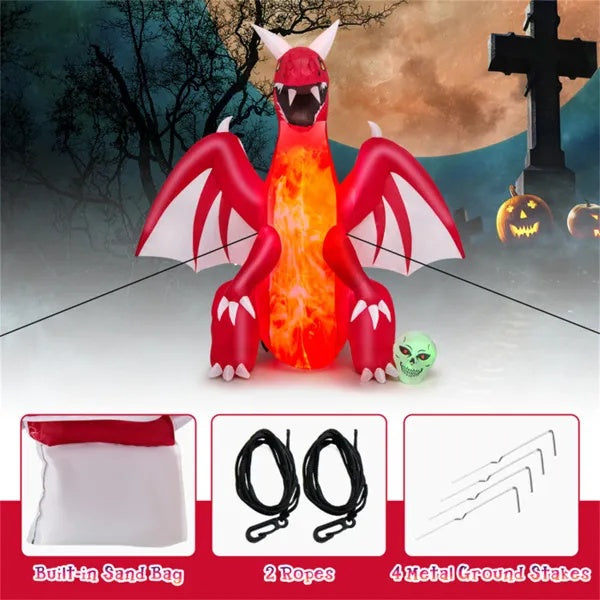 8 Ft Inflatable Red Dragon