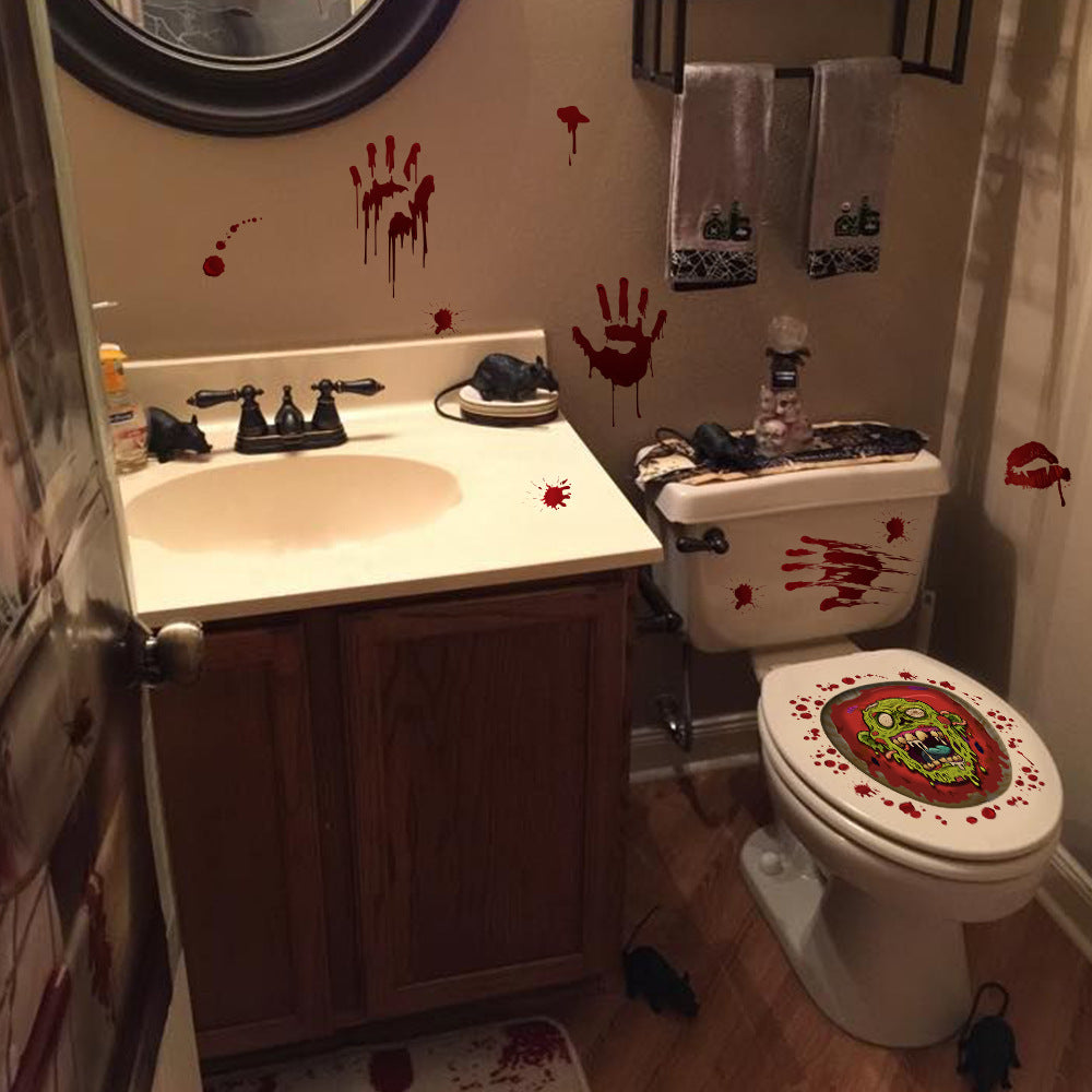 Halloween Theme Toilet Clings