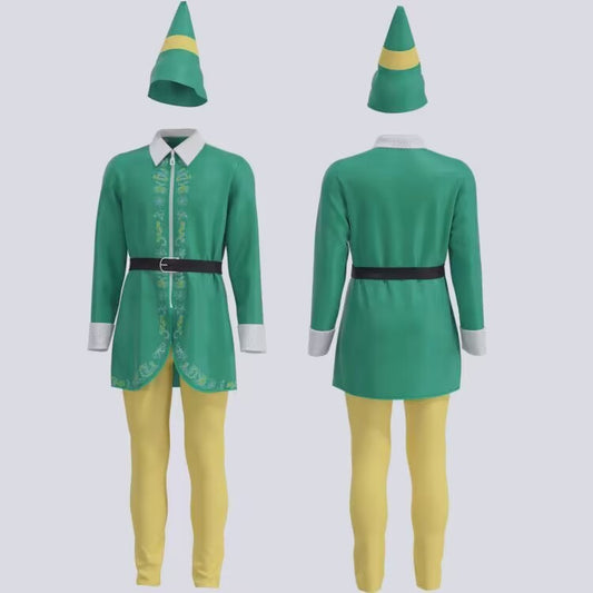 Green Elf Parent-Child Men And Women Christmas Outfit Halloween Costume
