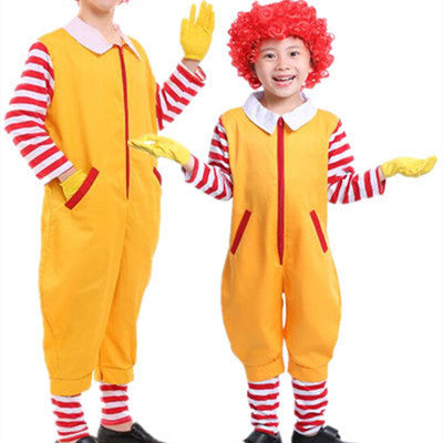 Adult and Child Fast Food Clown Costume