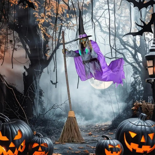 Halloween Outdoor Animatronic Flying Witch