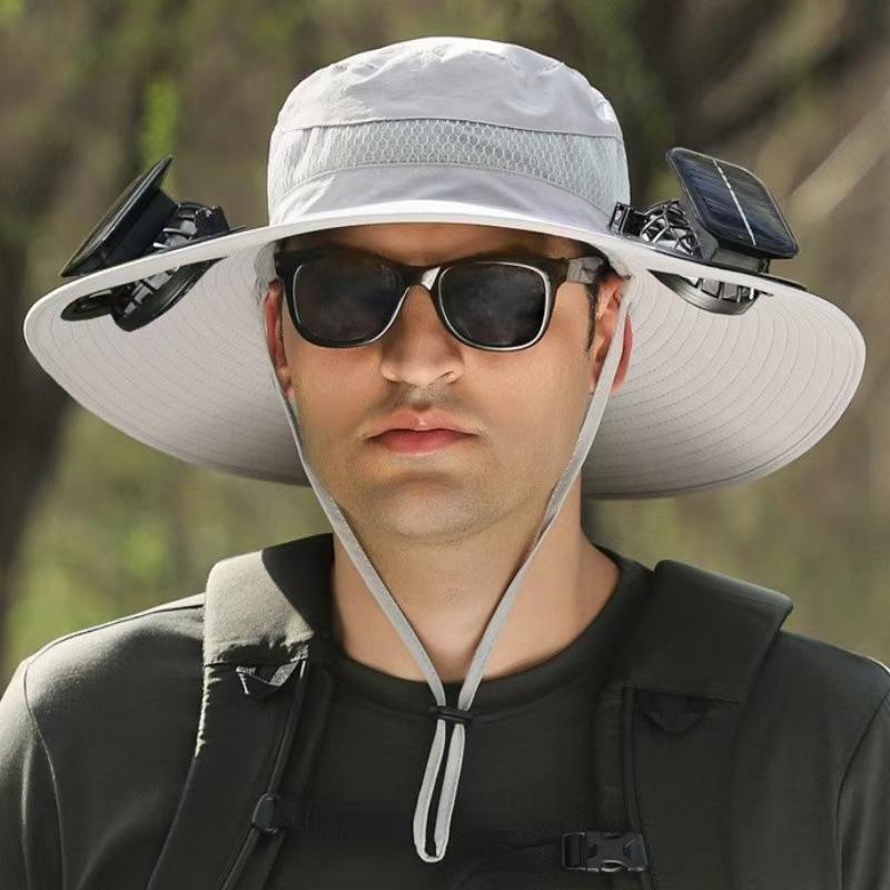Solar-Powered Fan Fisherman Hat – 4-Color Cooling Sun Hat for Outdoor Activities