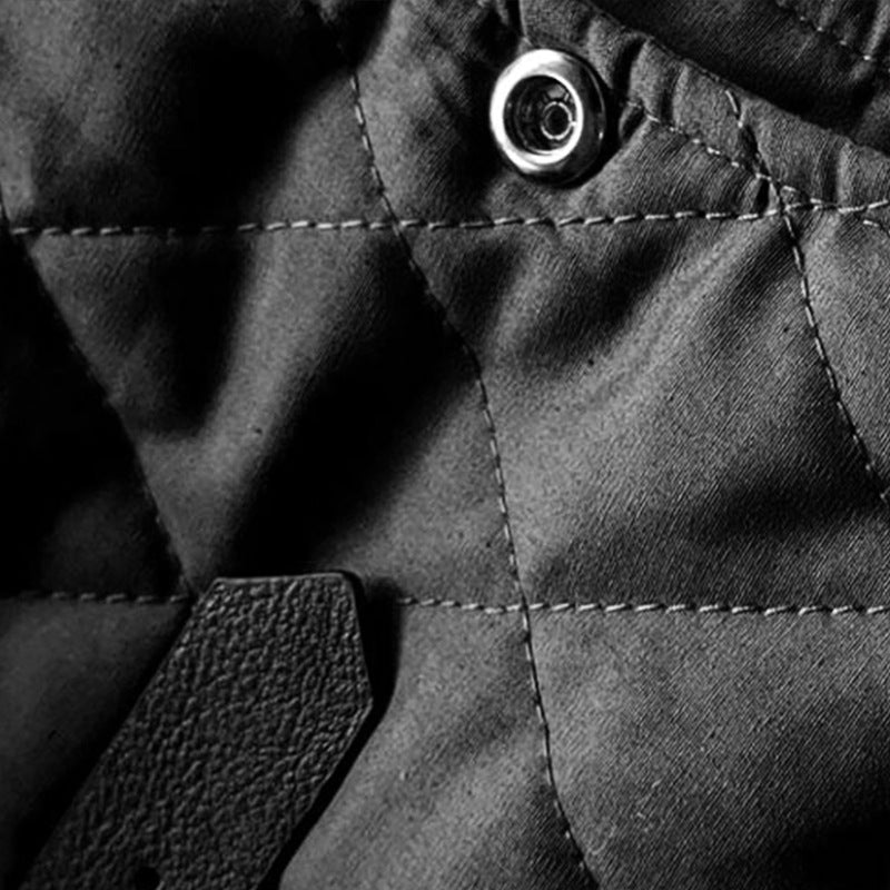 Quilted Pirate Vest w/ Standing Collar and Buckle Closure