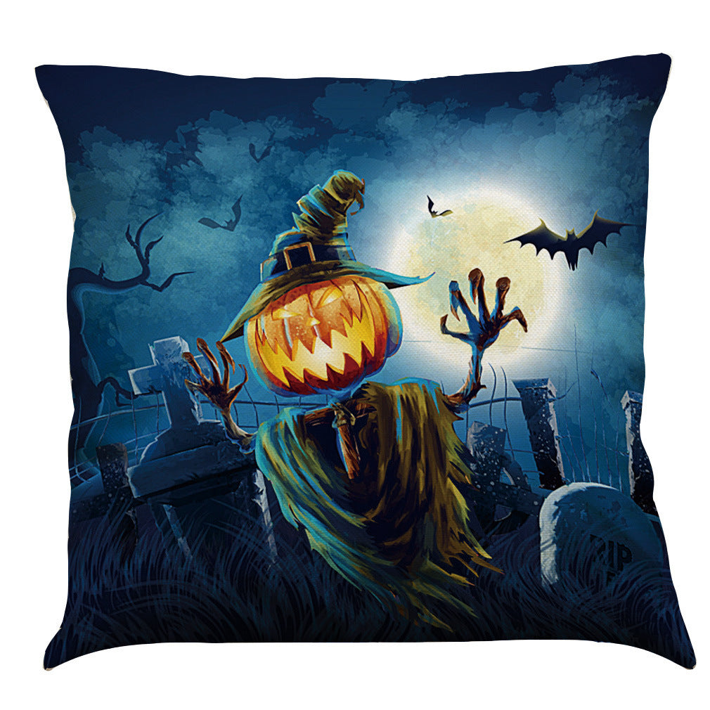 Halloween Cotton Linen Sofa / Car Cushion Pillowcase