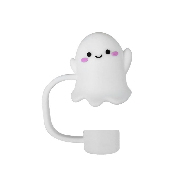 Halloween Theme 10mm Large Capacity Silicone Straw Plug