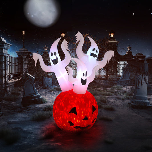 5.9 FT  Scary Inflatable Pumpkin Ghost