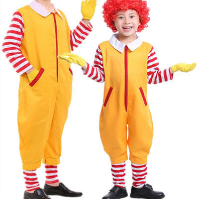 Adult and Child Fast Food Clown Costume
