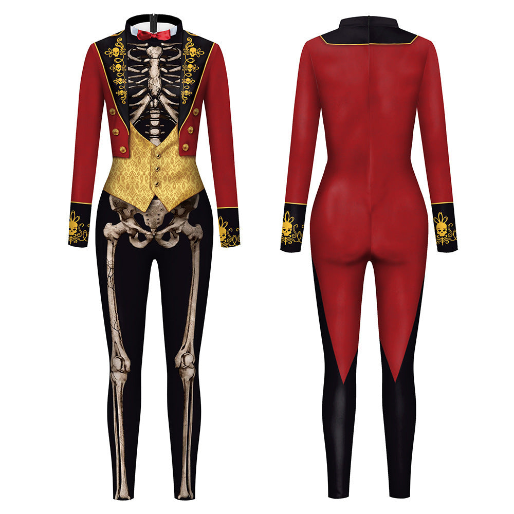 Wansheng Men's One-piece  Tight Jumpsuit Circus Ring  Master Costumes