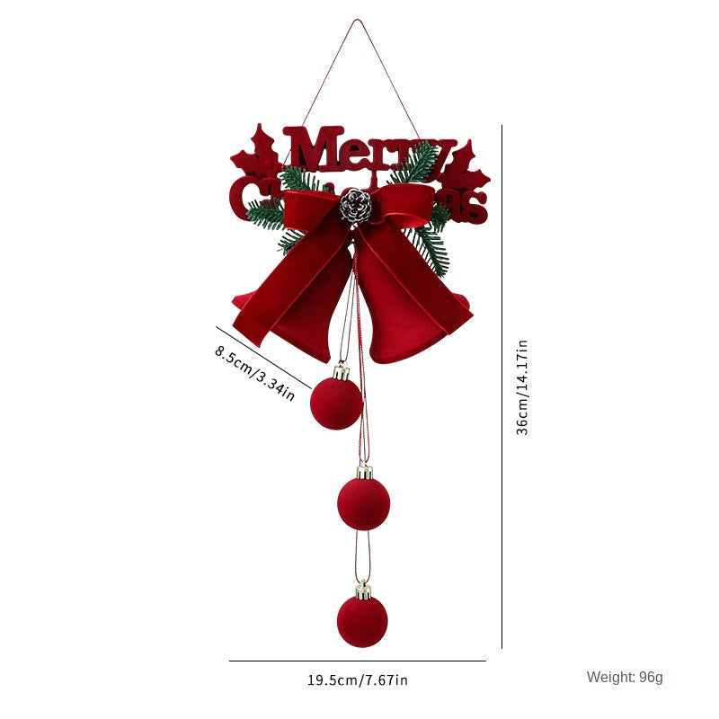 Santa Yuan Painted Velvet Nordic Christmas Bell Ornament Christmas Tree Decoration Home Window Hanging Decor