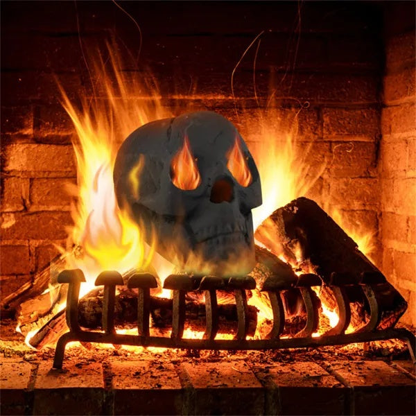 Realistic Fire Pit Skull