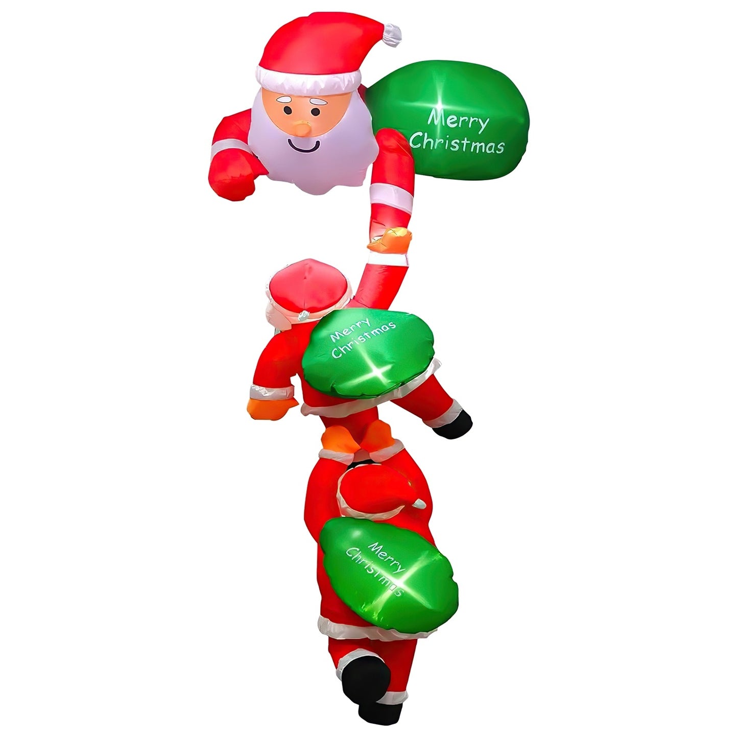 1Pc 8FT Climbing Inflatable Santa Claus With Light Hanging Blow Up Christmas Inflatable